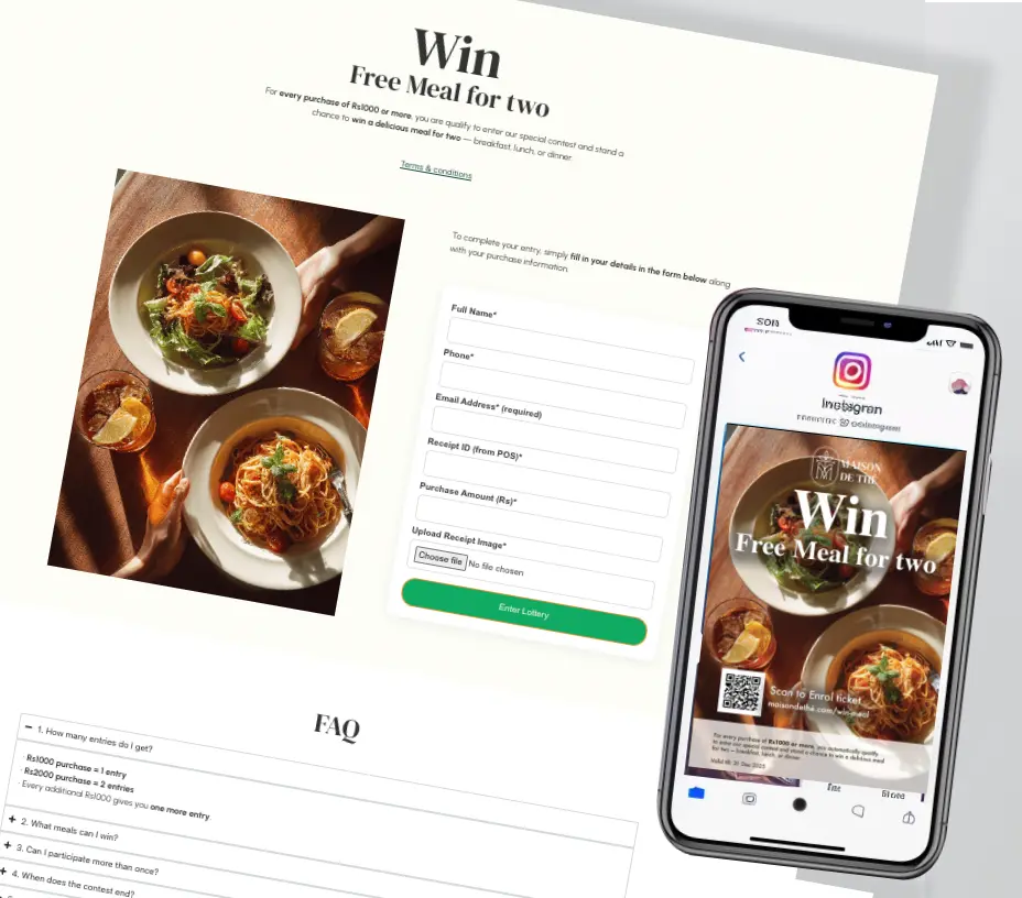 WIN - Free meal for two